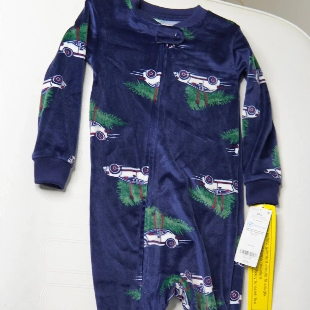 Carter's Navy Pajama Set with Car Design